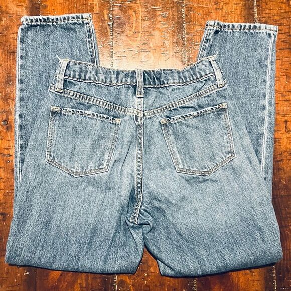 Old Navy Girl’s Lot of 2 O.G. Straight High Rise Jeans Dark/Medium Blue Wash 12 - Picture 10 of 12